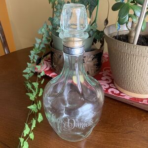 Vintage Jack Daniels Decanter Etched Glass 1.75 L Whiskey Old No 7 1979